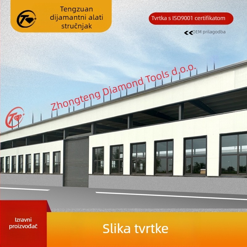 Vrtno svrdlo za kutnu brusilicu za keramicne pločice i mramor — sa zubima, suho bušenje, zavaren karbid, pogodno za keramicke ploče i kamene ploče