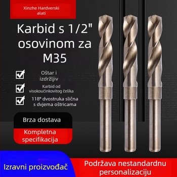 Svrtač za metal s M35 kobaltom, HSS, ravni držač