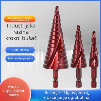 Industrijska Pagoda bušilica za deburring, visoka tvrdoća, potpuno brušena, spiralne žljebove, za nehrđajući čelik