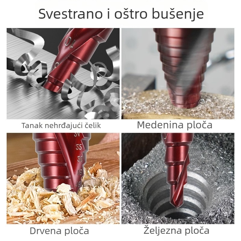Industrijska Pagoda bušilica za deburring, visoka tvrdoća, potpuno brušena, spiralne žljebove, za nehrđajući čelik