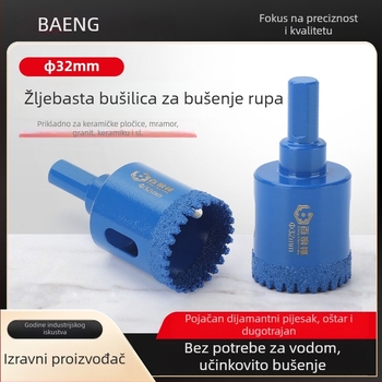 Baifeng Tools zubasti brazirani bušač rupa za pločice, staklo i kamene ploče – suho bušenje