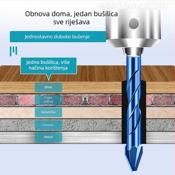 Vrtno svrdlo za keramiku i beton — s ekscentrično glavom, trokutasto svrdlo za cementne zidove i pločice