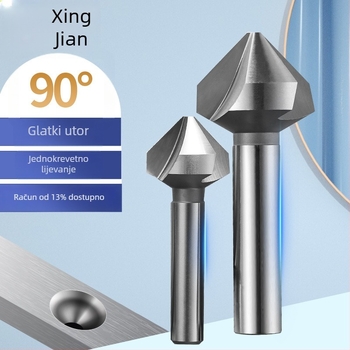 Star sword alat za fasiranje s vijkom i konusnom glavom, visoko ugljično čelika, cilindrična ručka, 90°, Ø4.3–40 mm, trostruka burr bušilica