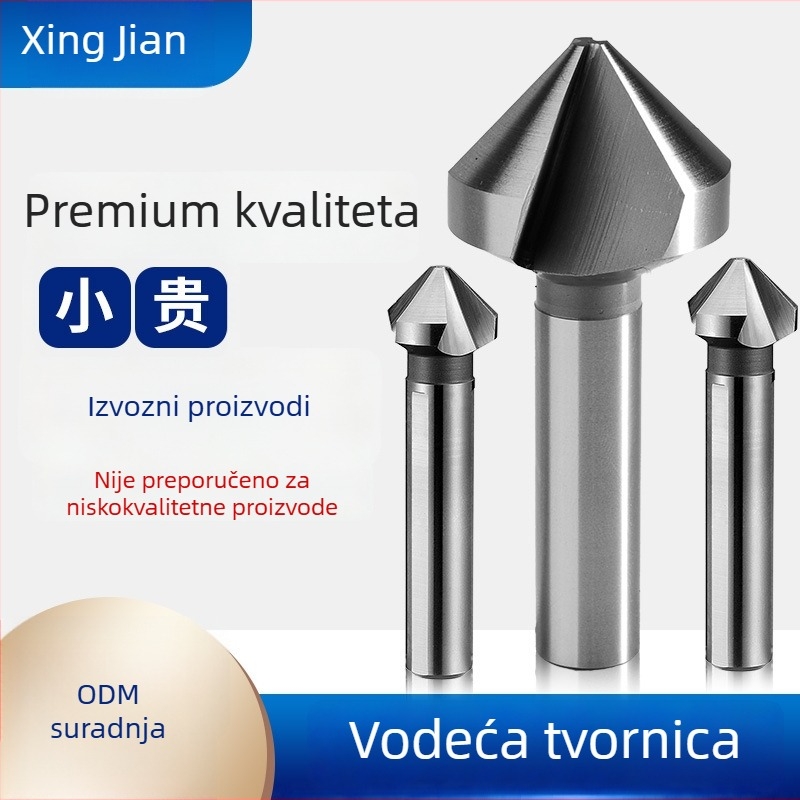 Star sword alat za fasiranje s vijkom i konusnom glavom, visoko ugljično čelika, cilindrična ručka, 90°, Ø4.3–40 mm, trostruka burr bušilica