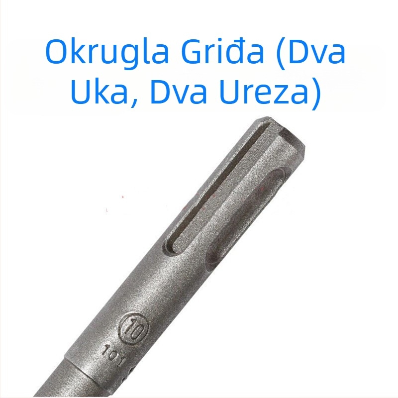 Bušilno svrdlo za beton s čekićem – okrugli osovina, kroz zid, produženi dizajn