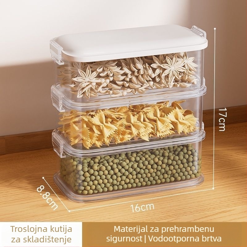 Plastična kutija za začine, zapečaćena posuda, kuhinjski spremnik, kvaliteta hrane