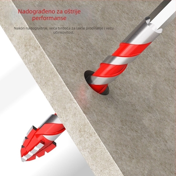 Bailey Četverozubno ekscentrično svrdlo za bušenje pločica i betona, izuzetno tvrdo, suho bušenje