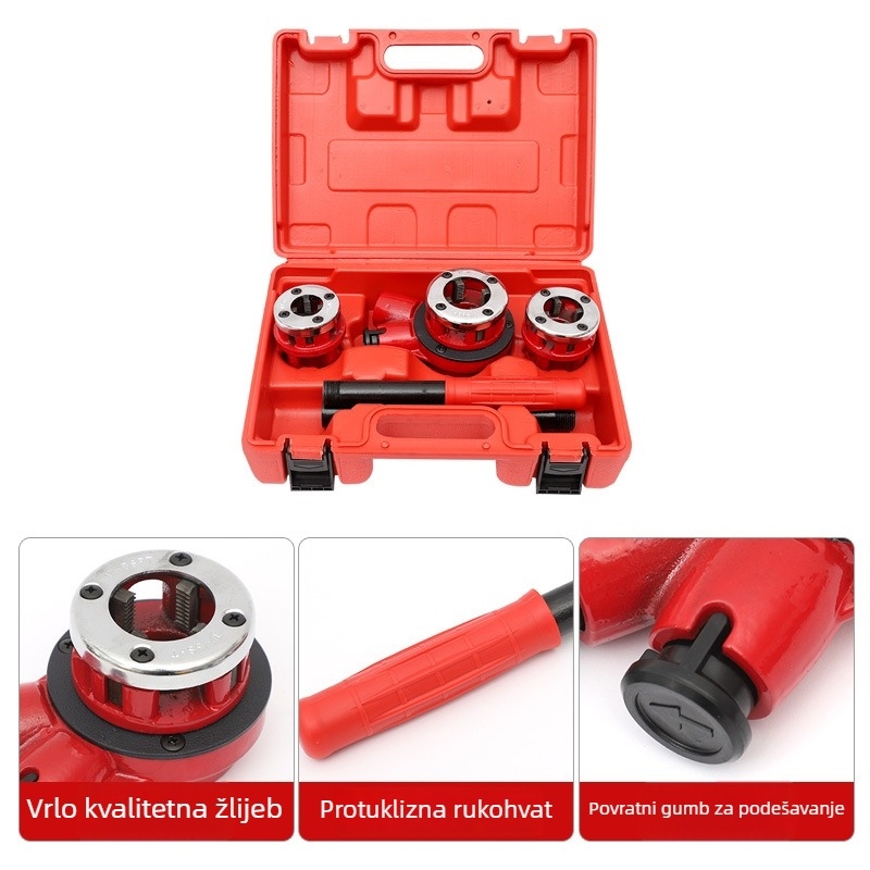 Set šarnirskih pločica za cijevi Type 62, ploča šarki s 3 glavama za cijevi, kompatibilna s čeličnim, pocinčanim i plastičnim cijevima