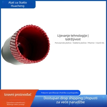 M14 brazed diamantna bušilica za otvaranje rupa sa uređenim rasporedom segmenata za mramor, pločice, staklo i granit