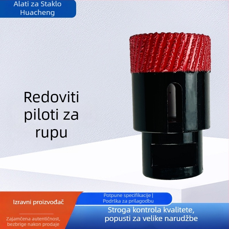 M14 brazed diamantna bušilica za otvaranje rupa sa uređenim rasporedom segmenata za mramor, pločice, staklo i granit
