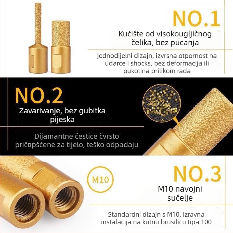 Master ding Dijamantna glava za brušenje za alat za kanale – prilagodljiva