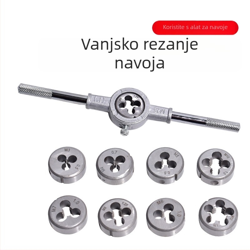 Xinsen Tuo Ručni Set Za Navoj I Die, Visoka Tvrdoća, Metrički Navoj, Za Metal