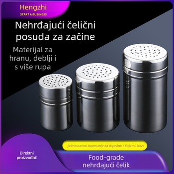 Hengzhi posuda za začine od nehrđajućeg čelika s perforiranim poklopcem – za papar, sol i čvrste začine; stil Novi kineski stil, prvoklasna kvaliteta