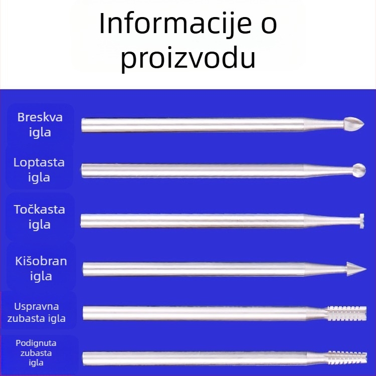 Fresa za drvo od volframovog čelika, rezba Ivory Wood, električna šuplja i mikro-ukrsti skupina bitova, prav zavoj