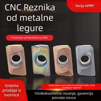CNC umetak za tokaricu APMT1604/1135, R0.8, za visoku tvrdoću nehrđajućeg čelika, dijamantni oblik s četvrtastim ramenom (APMT1604PDER-H2 VP15TF)