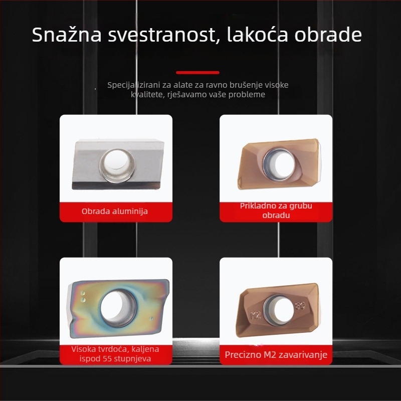 CNC umetak za tokaricu APMT1604/1135, R0.8, za visoku tvrdoću nehrđajućeg čelika, dijamantni oblik s četvrtastim ramenom (APMT1604PDER-H2 VP15TF)