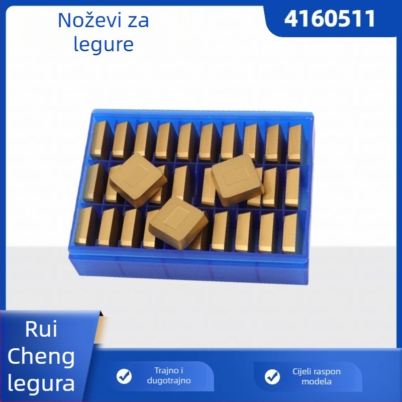Karbidna četverokutna frezna oštrica, serija 4160511, klase YT15, YT14, YT5, YG6, YG8, YW1, YW2