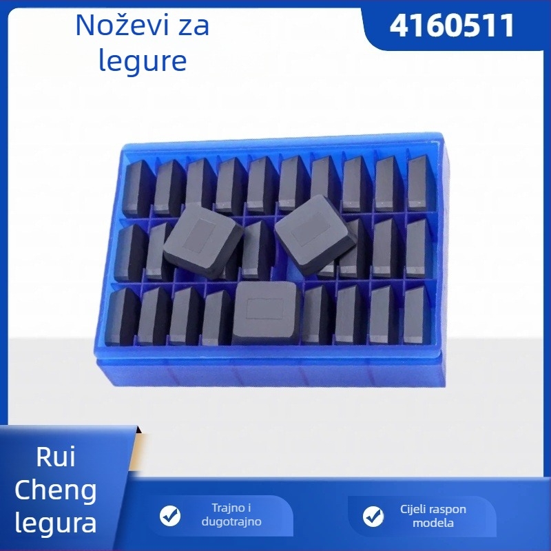 Karbidna četverokutna frezna oštrica, serija 4160511, klase YT15, YT14, YT5, YG6, YG8, YW1, YW2