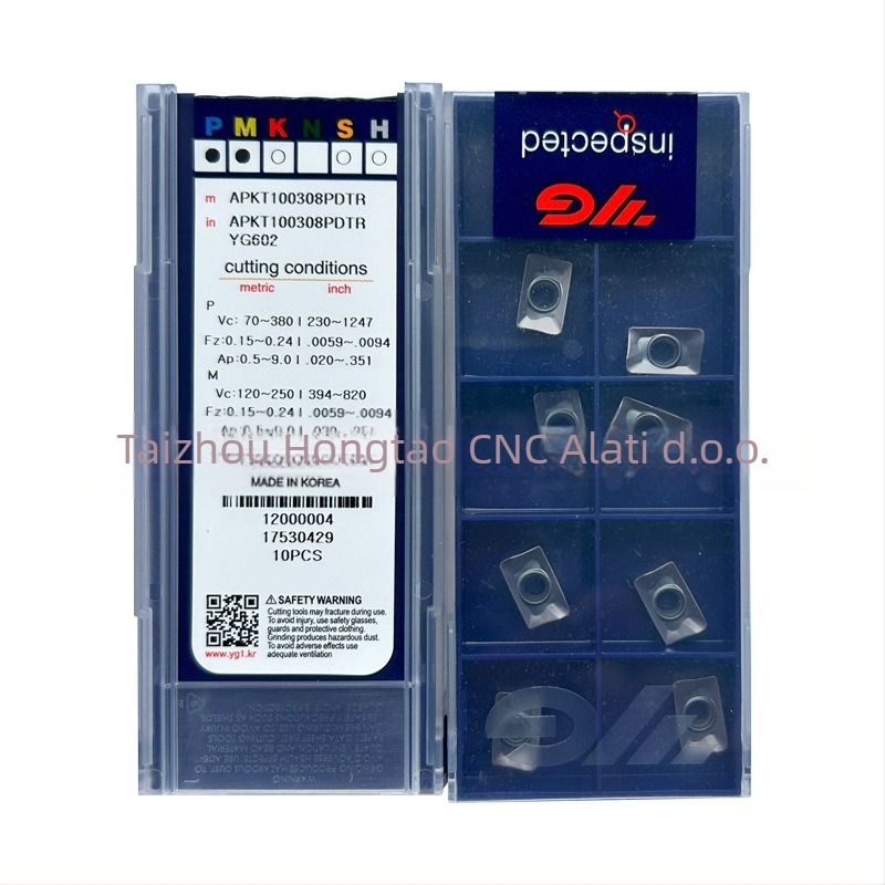 APKT100308PDTR YG602 CNC umetak za frezanje – glava od legure