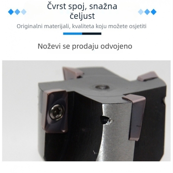 Indeksirajuća disk završna freza, 90°, Morse kut No. 4, APMT1604, čelik od ugljika, bez premaza