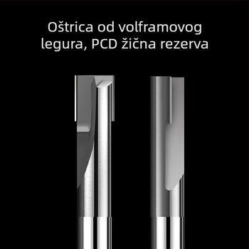 Frez za graviranje dijamantnim vrhom, tijelo bakreno-aluminijske legure, PCD, dvostrano oštrenje, akrilno ogledalo površina