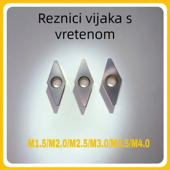 WK Worm Cutter Milling Inserts, 40° Rhombus Shape, Hard Alloy Blade