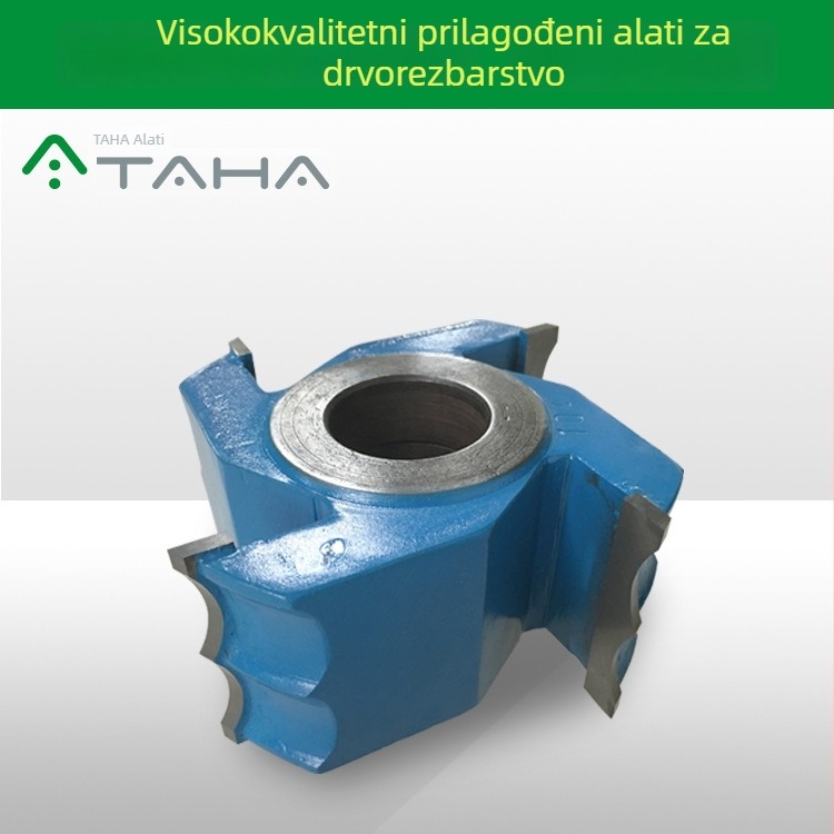 Frez za drvo s tvrdim legurama, profil s cvjetnim uzorkom za masivno drvo; pogodno za obradu drva, akril, PVC i MDF