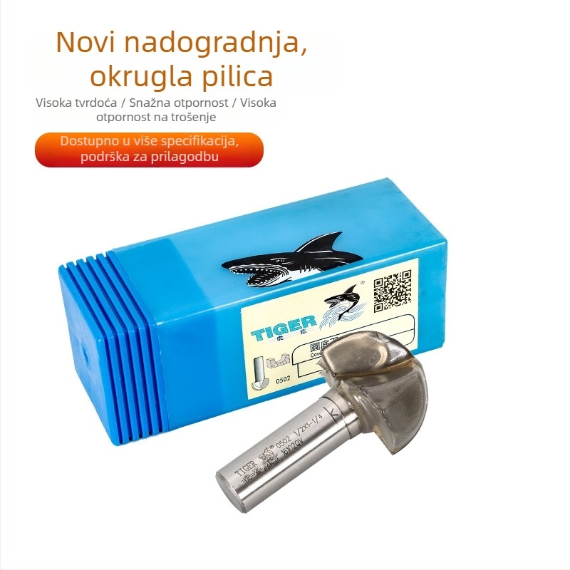 Tiger Shark freza s okruglim dnom za obradu drveta, legirani čelik, kompatibilna sa pilom, Serija: Ostalo