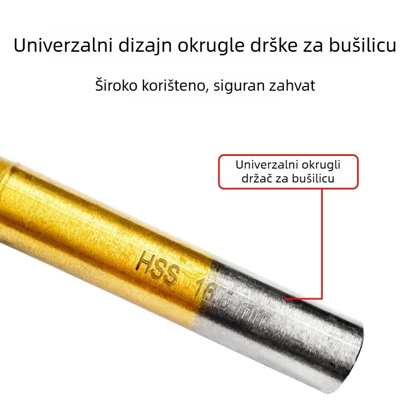 Set metalnih alata za fasiranje s titanijskim premazom, 6 komada, 90° kut, HSS materijal, 3 oštrice, kompatibilno s glodalicom