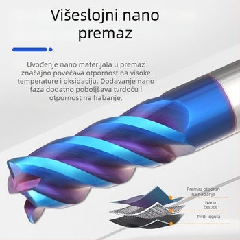 65° freza za čelik, End Mill, serija 65°, za obradne centre