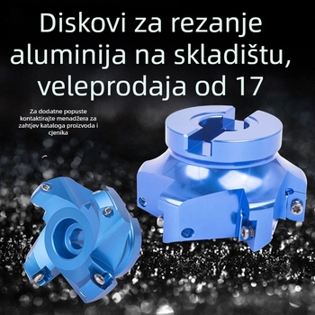 Aluminijska freza za lice, CNC BT40/BT30, 90° geometrija, model 1604