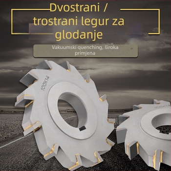 Fresa za metal s ravnim zubima i umetnutom legurom, kompatibilna s bušaćim strojem, 10 zubi