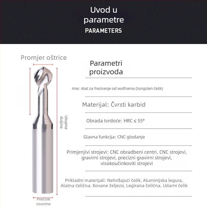 VTOOL freza s kugličnim vrhom; serija Ball-type milling cutter; područje obrade: Other