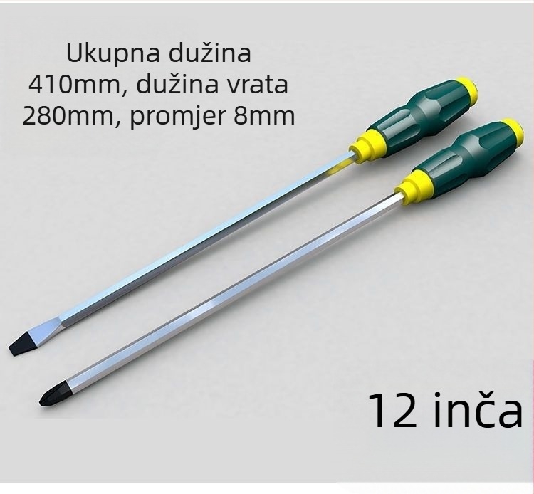 Magnetska Phillips odvijač od Cr-V čelika s plastičnom ručkom, težina 0,24 kg