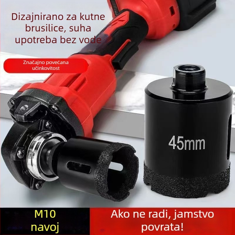 M10 Brazirani suhi bušilica – višenamjenska bušilica za otvore za keramiku, staklo, mramor i kamen