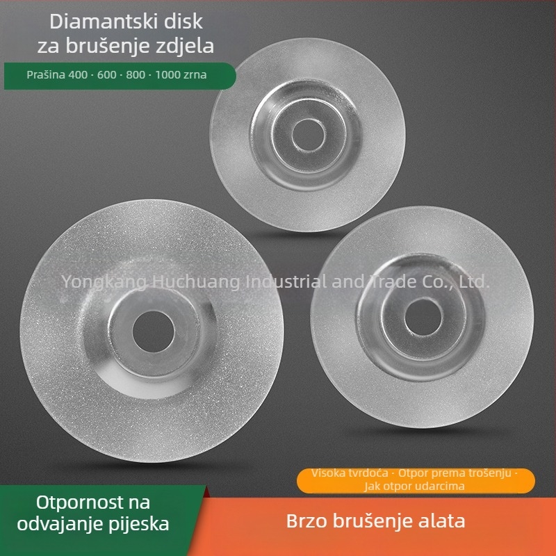 Diamantski disk za brušenje, zrnatost 400–1000, maksimalna brzina 20000 rpm, pogodan za brušenje i poliranje metala i žada.