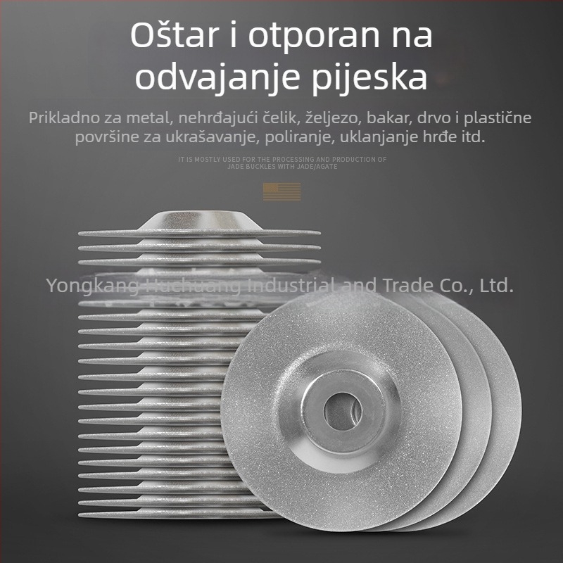 Diamantski disk za brušenje, zrnatost 400–1000, maksimalna brzina 20000 rpm, pogodan za brušenje i poliranje metala i žada.