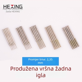 Hexing Jade Carving Drill Bit with Diamond-Emery Head for Jadeite and Agate