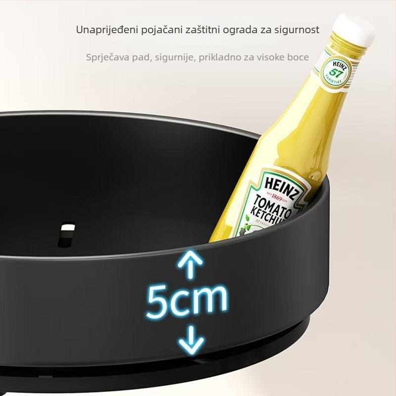 Okretni stalak za začine od nehrđajućeg čelika za kuhinjski pult