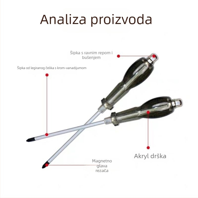 Industrijska magnetska odvijač s križnim vrhom, Walden, krom-vanadij čelik, plastična drška, bez izolacije