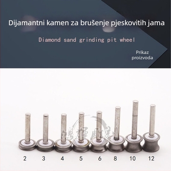 Glava za zaobljenje rubova – Carver, Prstenasto kružno kotač, Konkavni dizajn, Elektroplatinirani karborund