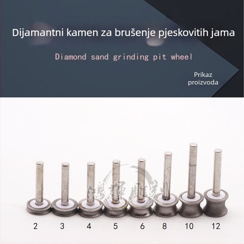 Glava za zaobljenje rubova – Carver, Prstenasto kružno kotač, Konkavni dizajn, Elektroplatinirani karborund