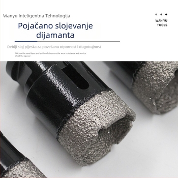Set dijamantnih bušilica za otvore s M14 za pločice i mramor, dijamantni bitovi