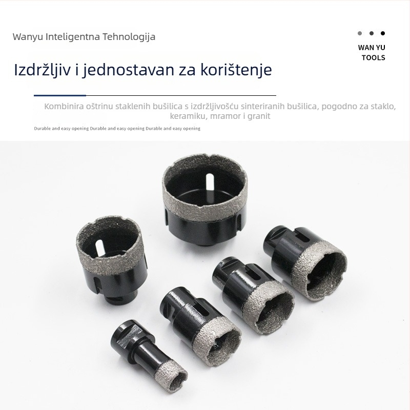 Set dijamantnih bušilica za otvore s M14 za pločice i mramor, dijamantni bitovi