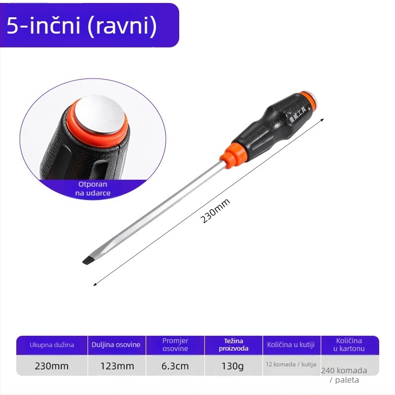 Luwei magnetski odvijač s križnim i ravnim vrhom, Cr-Mo čelik, TPR držač