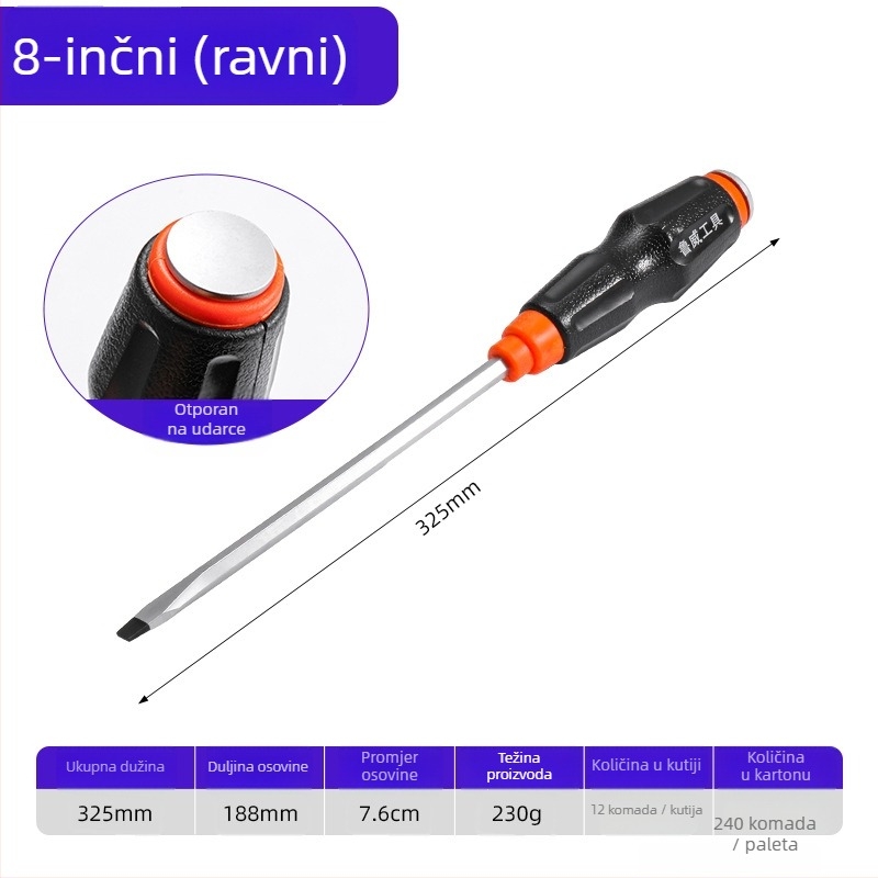 Luwei magnetski odvijač s križnim i ravnim vrhom, Cr-Mo čelik, TPR držač