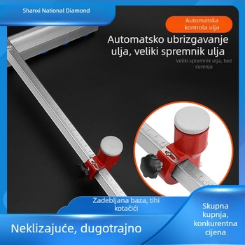 T-tip nož za staklo sa šestostranim ojačanim debelim valjkom i sustavom automatskog podmazivanja za rezanje pločica i stakla