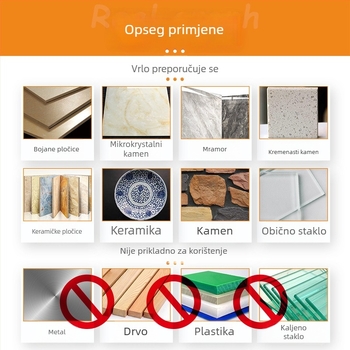 Fu Yan Otvarač rupa za kutnu brusilicu – mramor, granit, staklo i kamen, M10 navoj