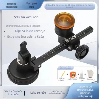 Stakleni rezač, kružni rezač za staklo, otvarač rupa u staklu, kružni označivač — Heng Rui elektroplateirani alat za dubinsku obradu stakla (Podrijetlo: okrug Shushan, provincija Shanxi)