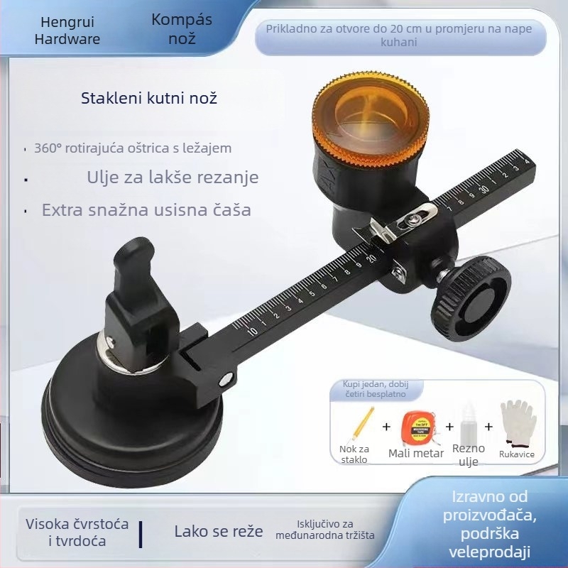 Stakleni rezač, kružni rezač za staklo, otvarač rupa u staklu, kružni označivač — Heng Rui elektroplateirani alat za dubinsku obradu stakla (Podrijetlo: okrug Shushan, provincija Shanxi)